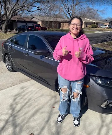 Maria G. with their Mazda3 after PDR service in Grand Prairie, TX